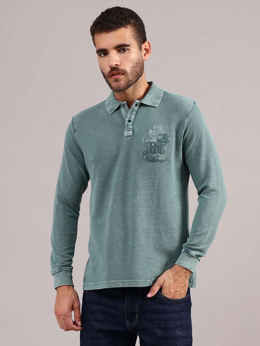 men long sleeve regular fit polo t-shirt - 21987257 -  Standard Image - 1