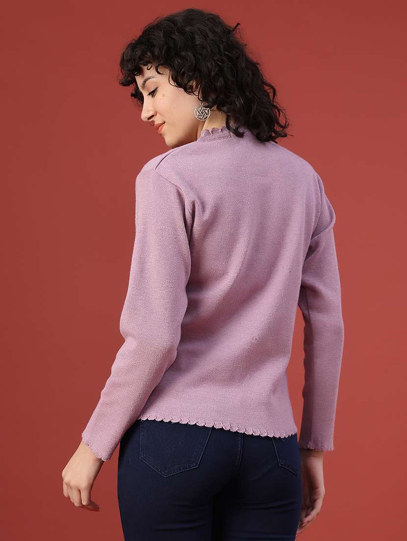 women solid long sleeve cardigan - 21987265 -  Standard Image - 4