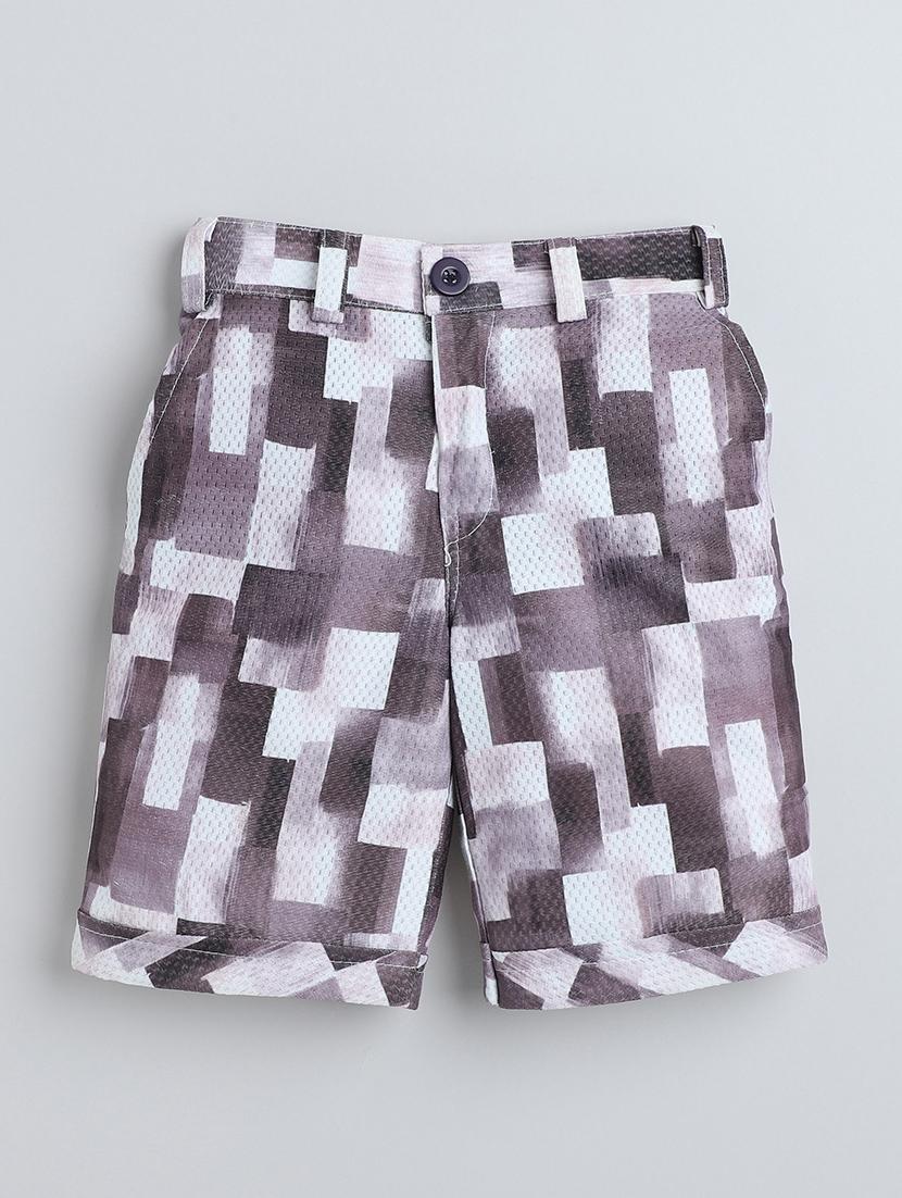 brown cotton blend shorts set coords - 21987313 - Standard Image - 4