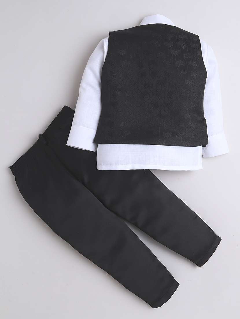 boys solid waistcoat and trouser set - 21987319 -  Standard Image - 1