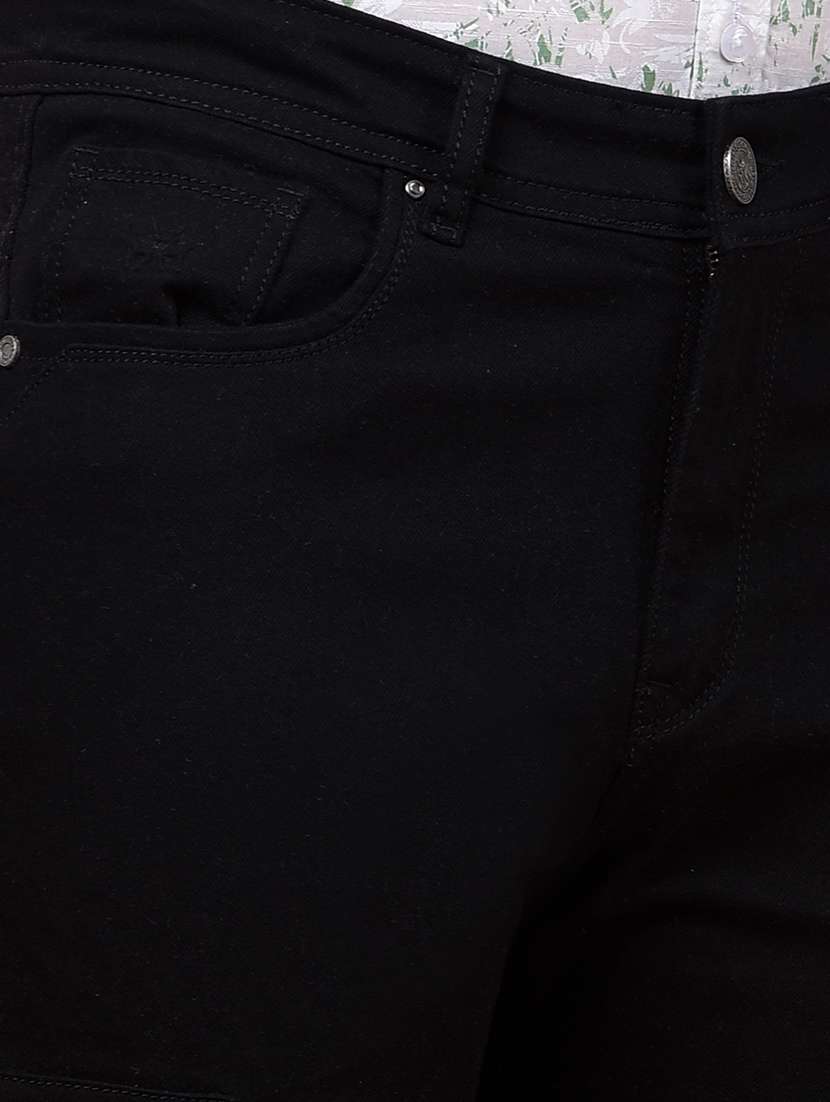men plain mid rise full length straight fit jeans - 21987393 -  Standard Image - 6