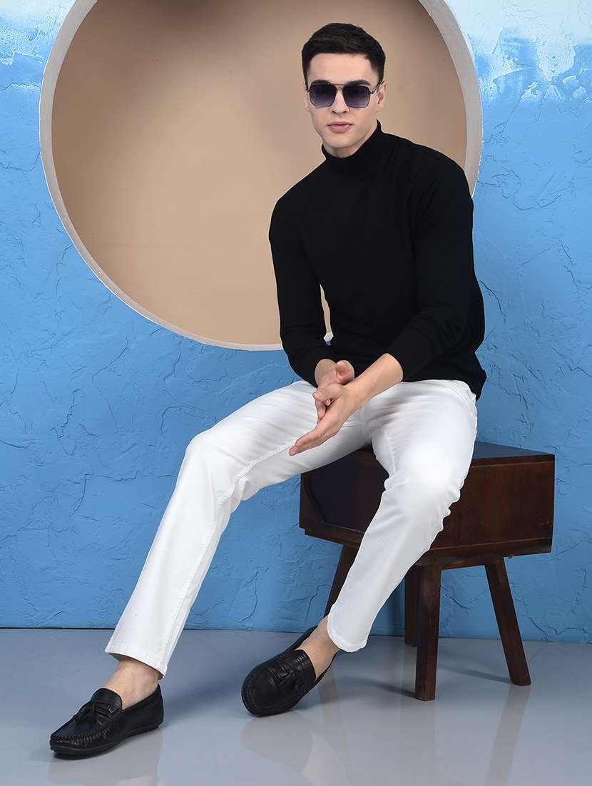 men plain mid rise full length straight fit jeans - 21987401 -  Standard Image - 6
