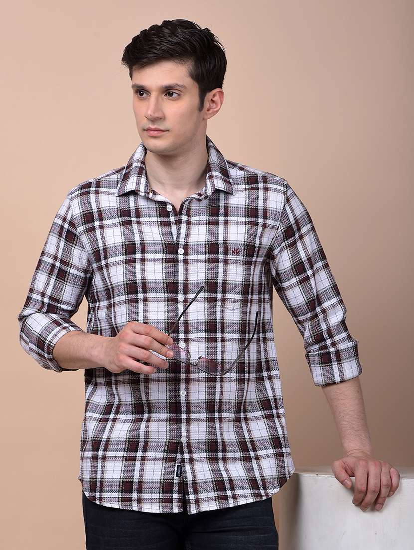 purple cotton casual shirt