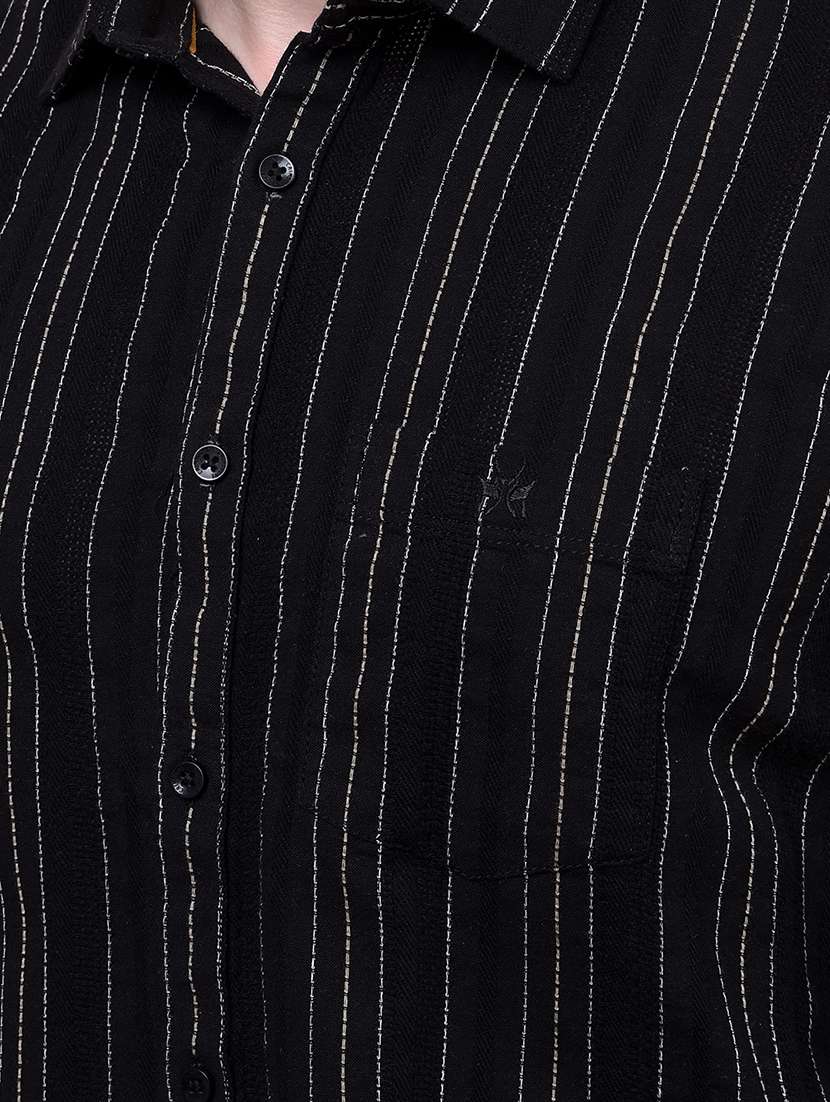 men striped long sleeve slim fit casual shirt - 21987433 -  Standard Image - 6