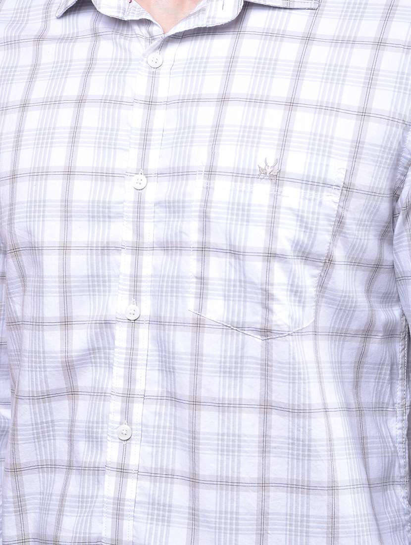 men checkered long sleeve slim fit casual shirt - 21987451 - Standard Image - 6