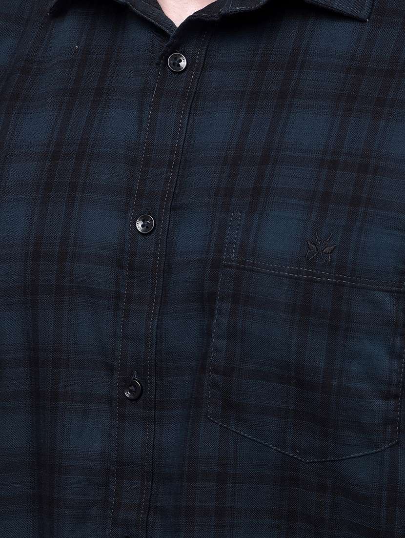 men checkered long sleeve slim fit casual shirt - 21987452 -  Standard Image - 6