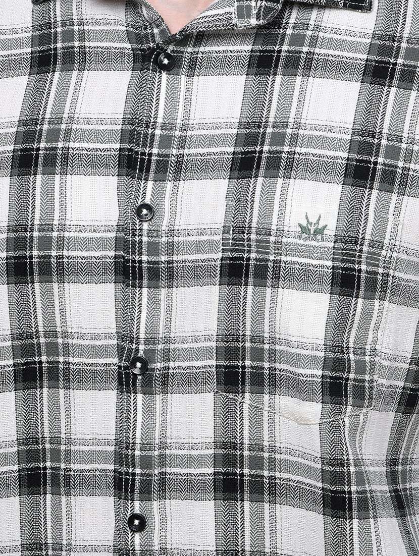 men checkered long sleeve slim fit casual shirt - 21987459 -  Standard Image - 6