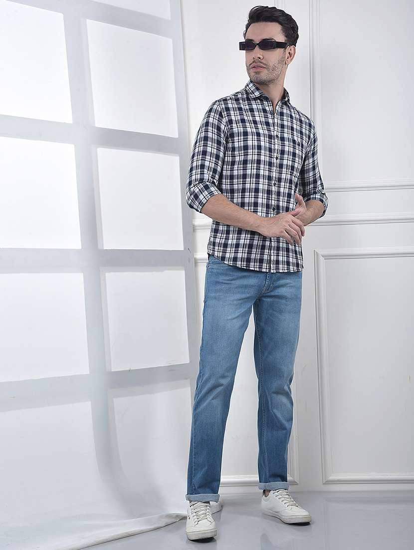 men checkered long sleeve slim fit casual shirt - 21987465 -  Standard Image - 6