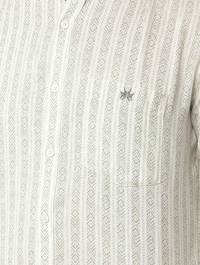 men printed long sleeve slim fit casual shirt - 21987482 -  Standard Image - 6