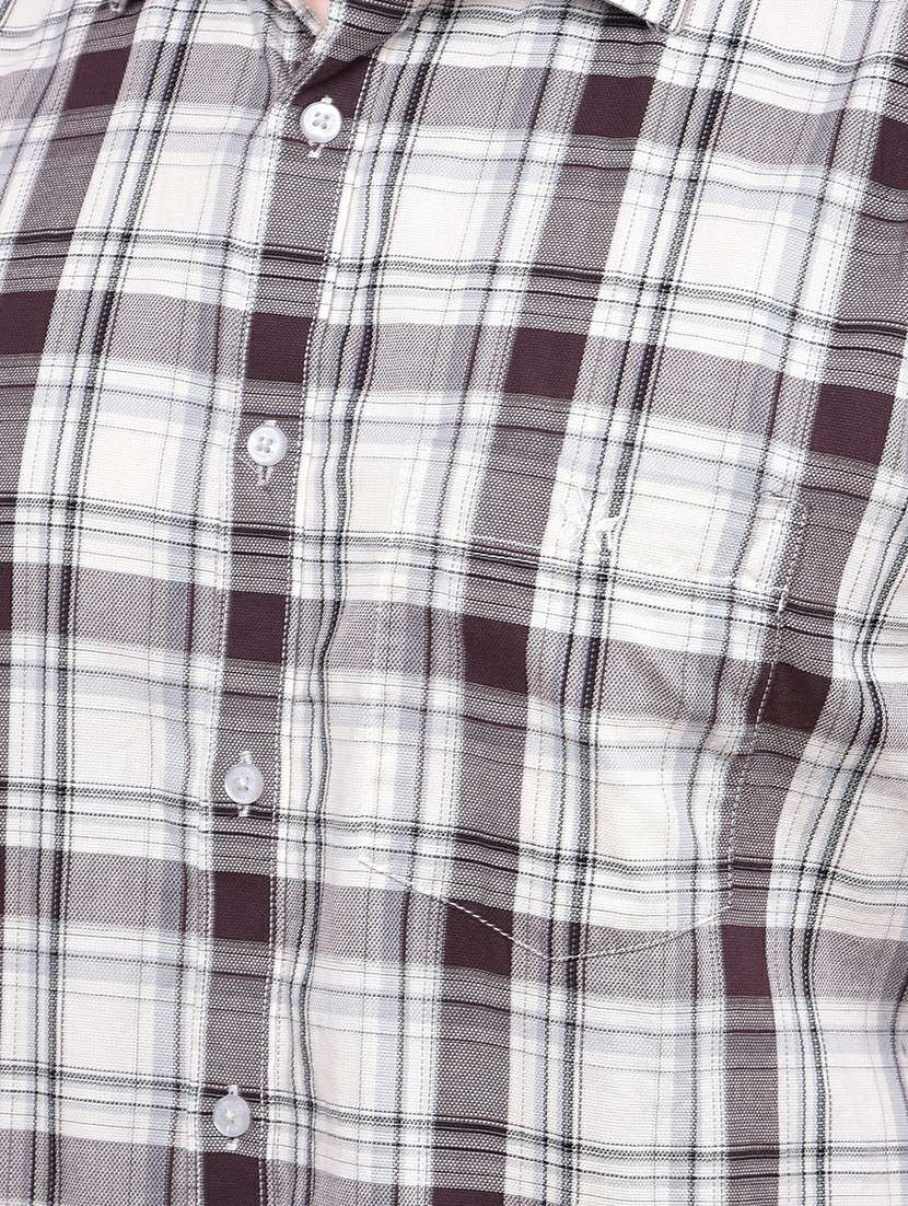 Men Checkered Short Sleeve Slim Fit Casual Shirt - 21987502 -  Standard Image - 6