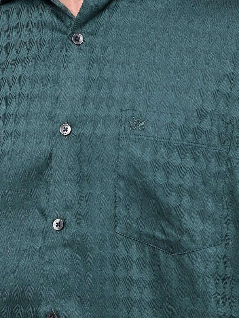 men self design long sleeve slim fit casual shirt - 21987531 -  Standard Image - 6