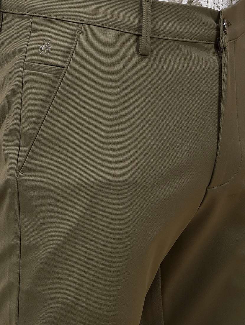 men solid mid rise flat front casual chinos  - 21987538 -  Standard Image - 6