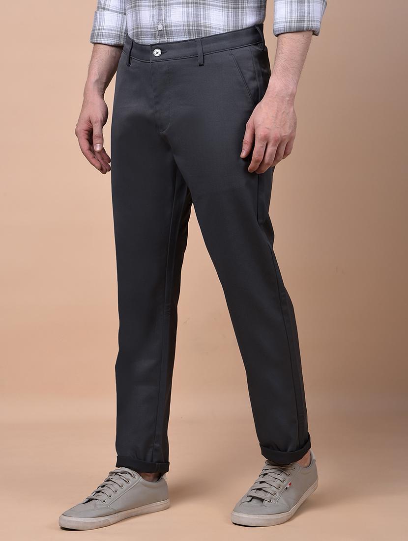 men solid mid rise flat front casual chinos  - 21987542 -  Standard Image - 1