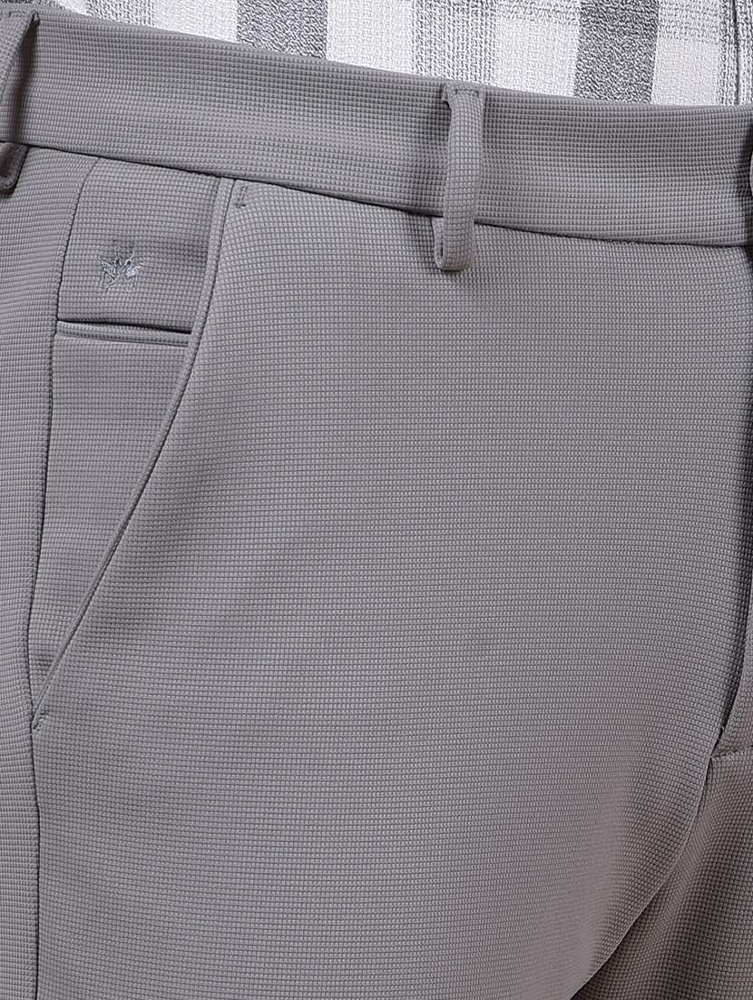 men solid mid rise flat front casual chinos - 21987543 - Standard Image - 6