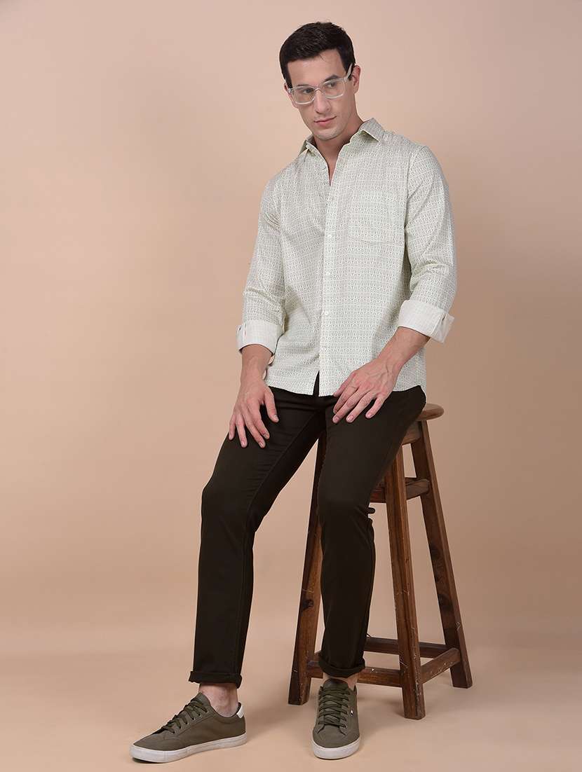 men solid mid rise flat front casual chinos  - 21987552 -  Standard Image - 6