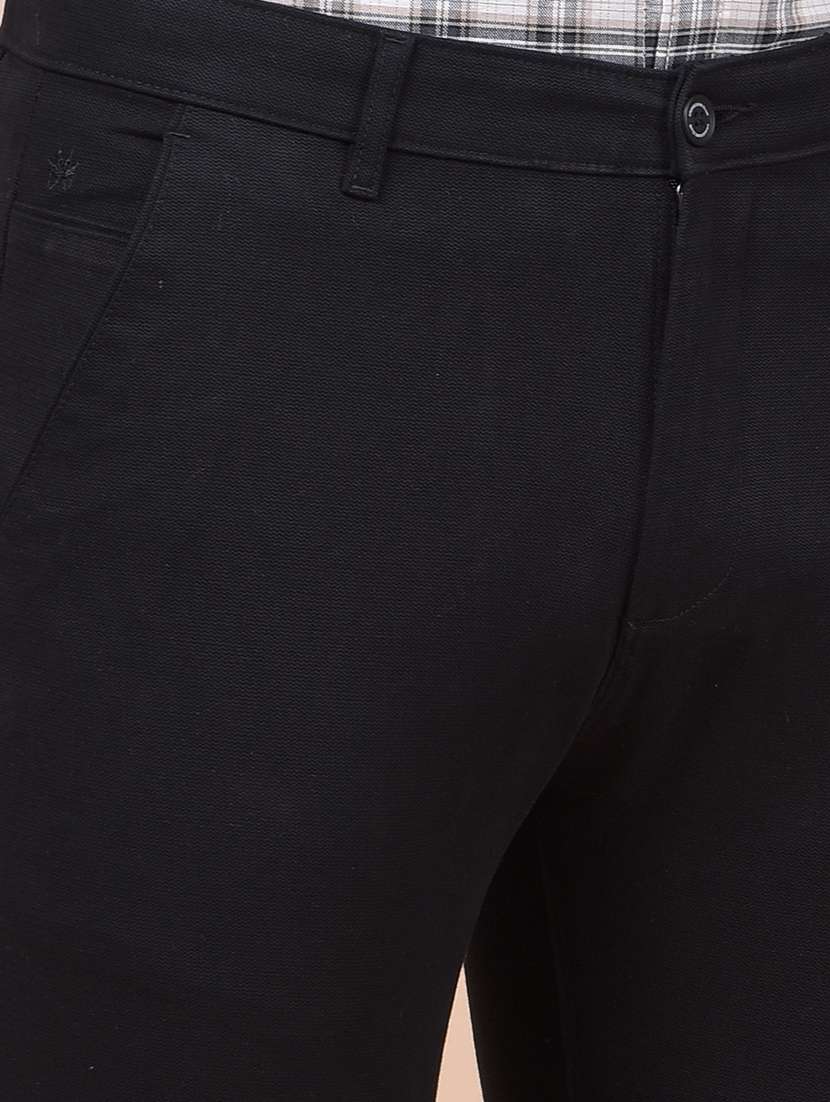 men solid mid rise flat front casual chinos - 21987554 - Standard Image - 6