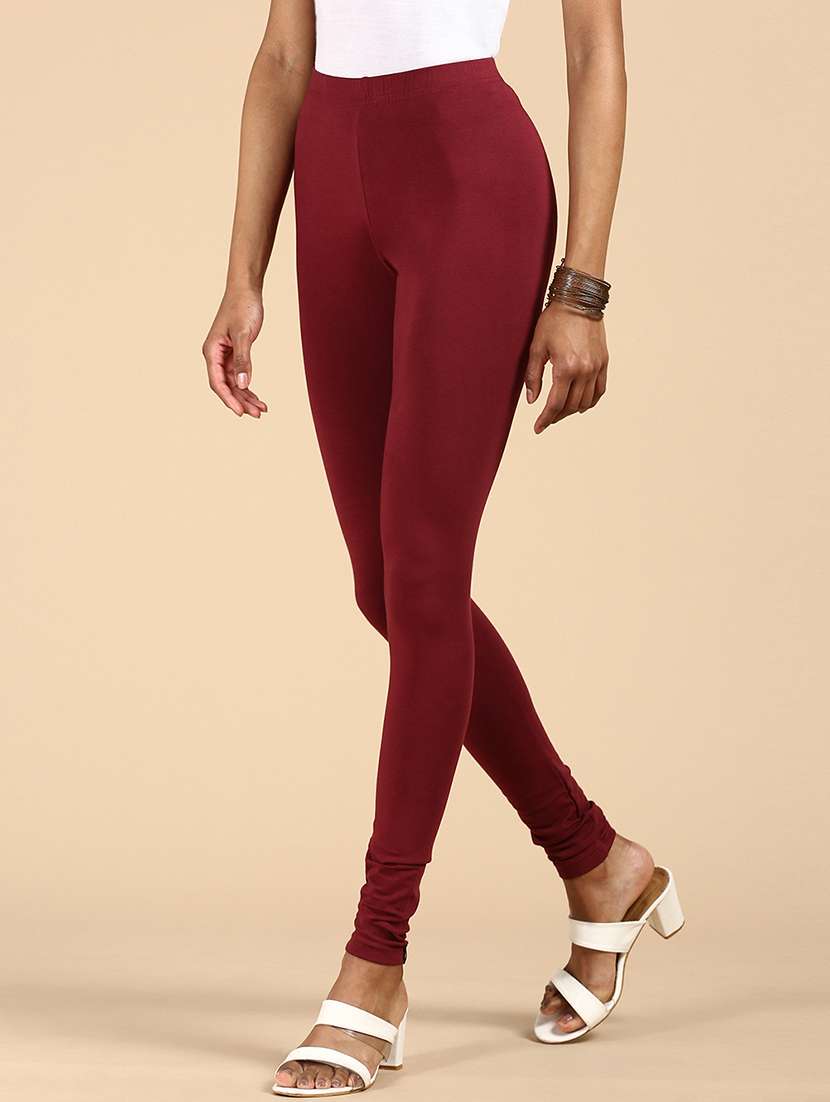 women solid mid rise full legth legging - 21987581 -  Standard Image - 1