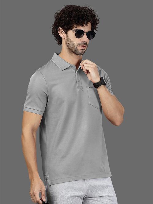 men solid short sleeve regular fit polo t-shirt - 21987611 -  Standard Image - 0