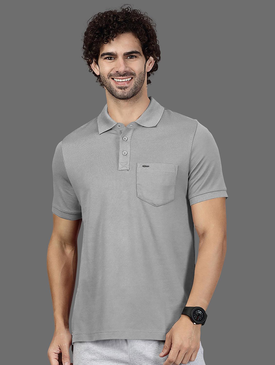 men solid short sleeve regular fit polo t-shirt - 21987611 -  Standard Image - 1