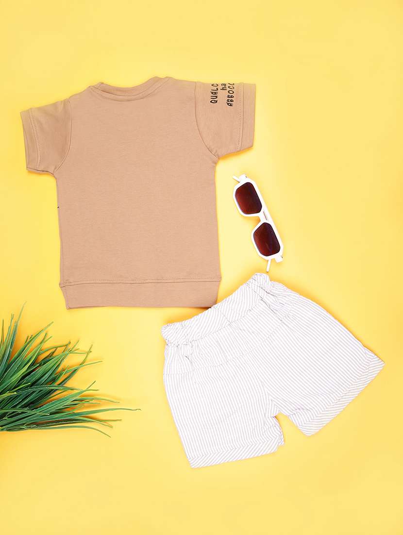 boys printed shirt & shorts casual wear set - 21987638 -  Standard Image - 1