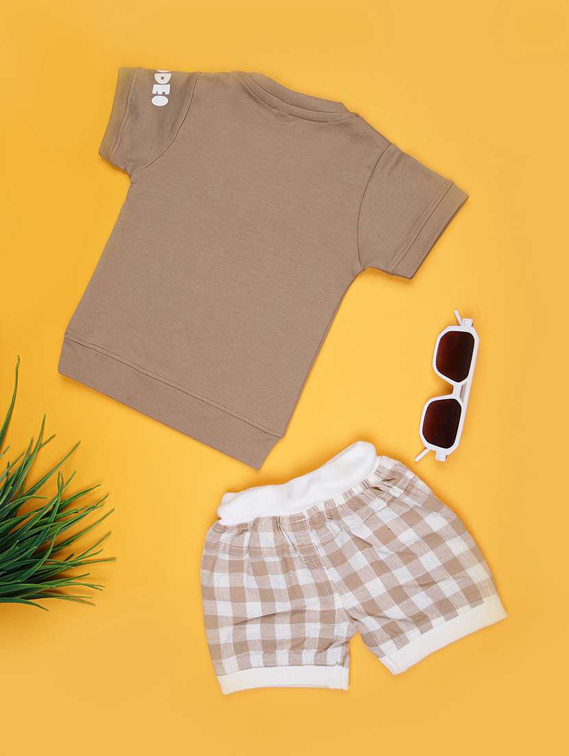 boys printed shirt & shorts casual wear set - 21987643 -  Standard Image - 1