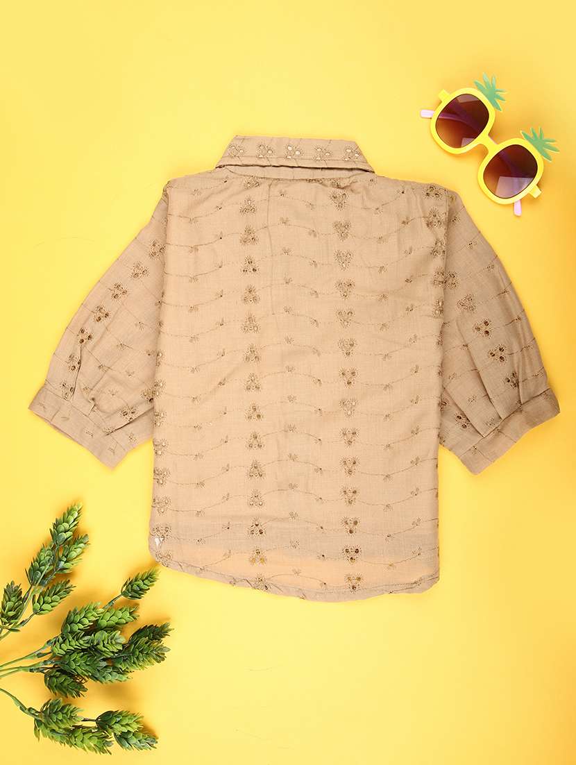 girls collared short sleeve top - 21987721 -  Standard Image - 1