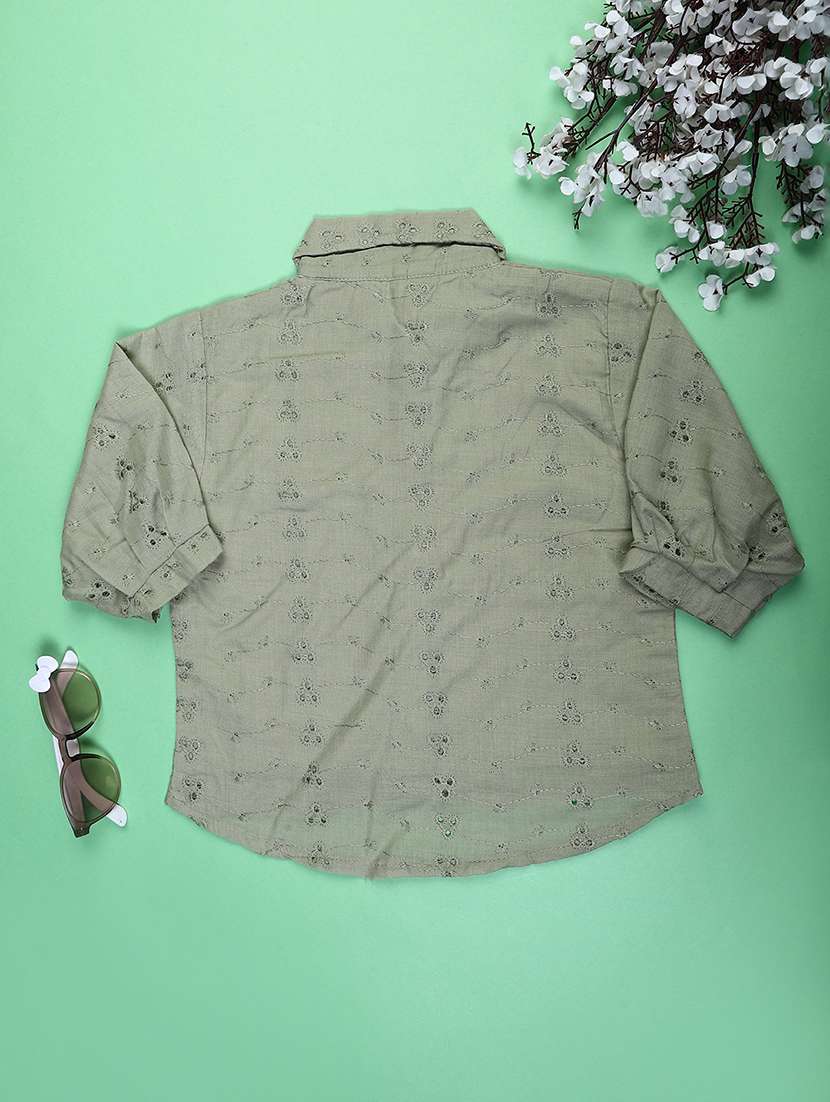 girls collared short sleeve top - 21987722 -  Standard Image - 1