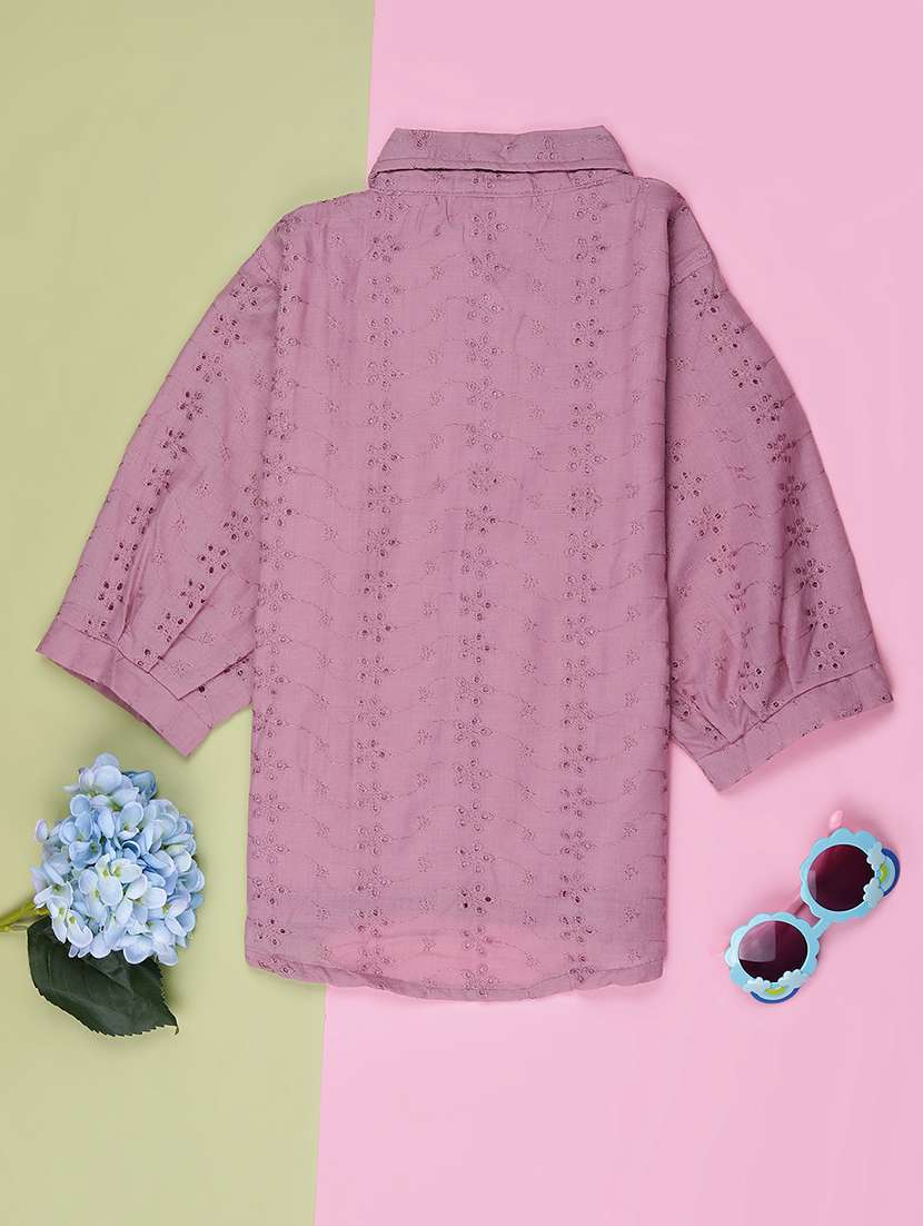 girls self designed puff sleeve top - 21987724 -  Standard Image - 1