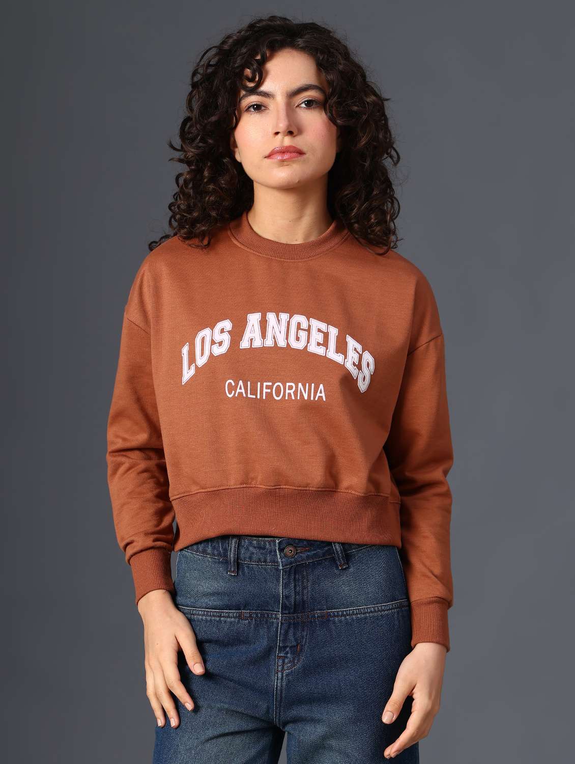 women printed long sleeve sweatshirt - 21987796 -  Standard Image - 1