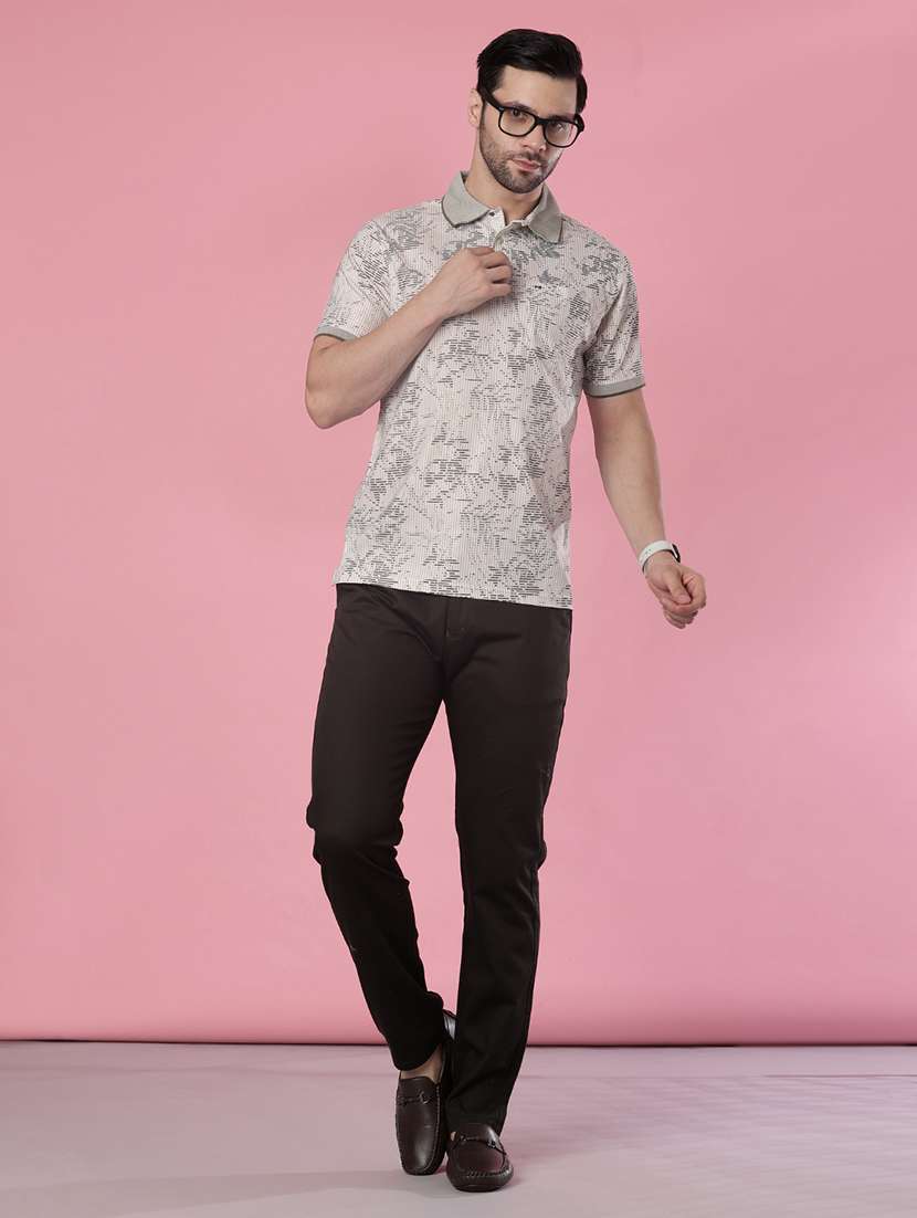 men printed short sleeve regular fit polo t-shirt - 21987807 -  Standard Image - 4