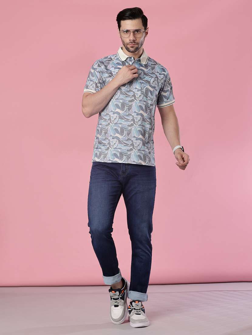 men printed short sleeve regular fit polo t-shirt - 21987811 - Standard Image - 4