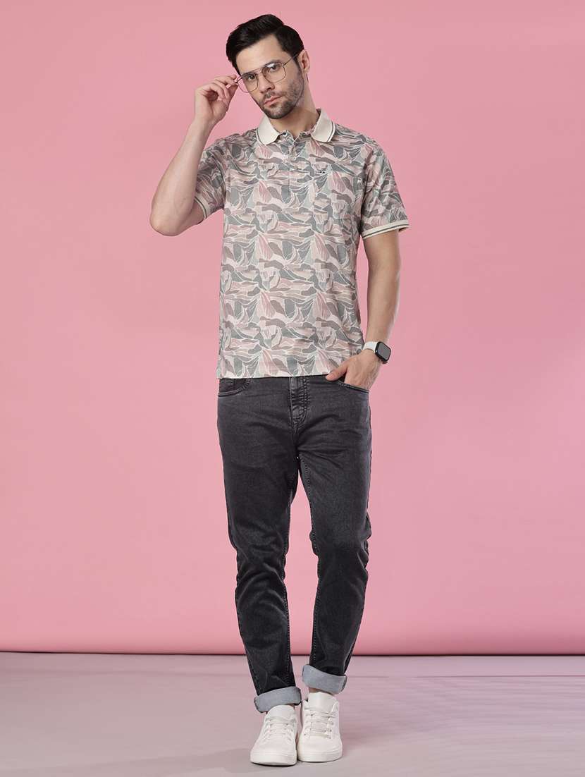 men printed short sleeve regular fit polo t-shirt - 21987813 -  Standard Image - 4