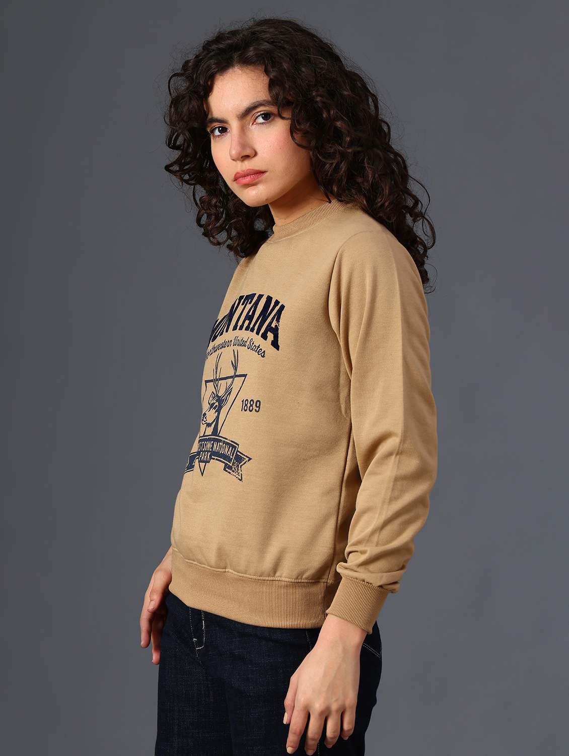 women printed long sleeve sweatshirt - 21987817 -  Standard Image - 6