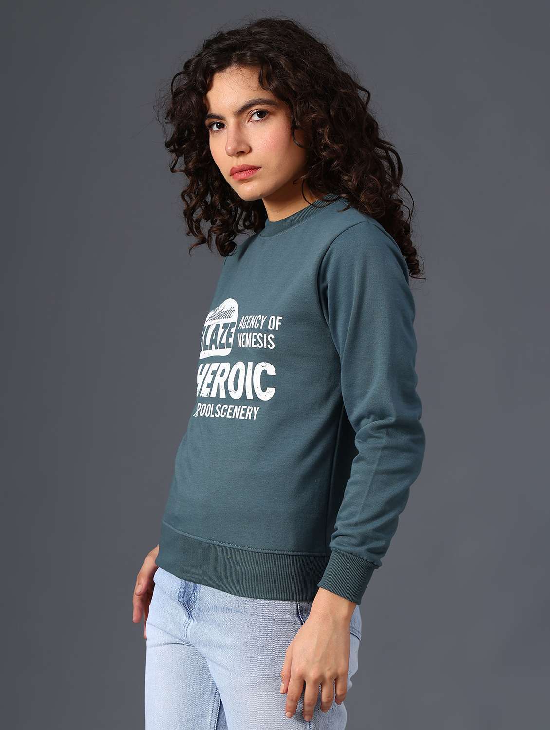 women printed long sleeve sweatshirt - 21987820 -  Standard Image - 6