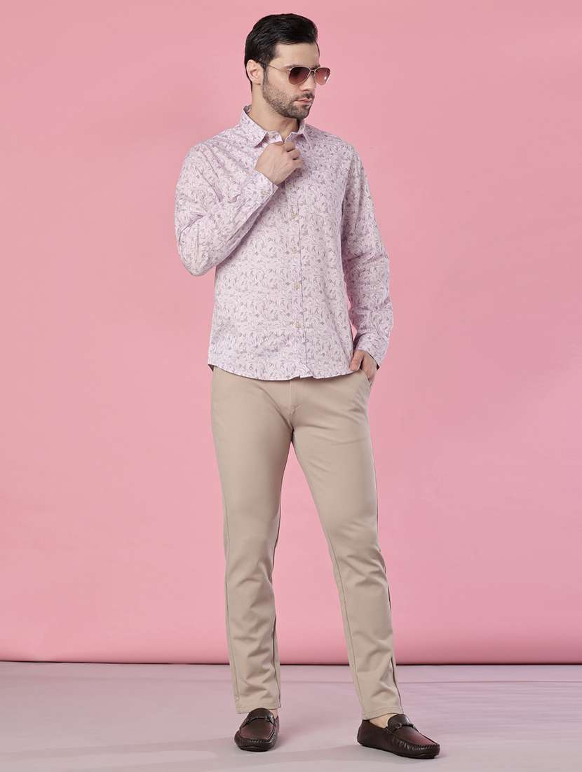 men solid mid rise casual chinos - 21987881 -  Standard Image - 4