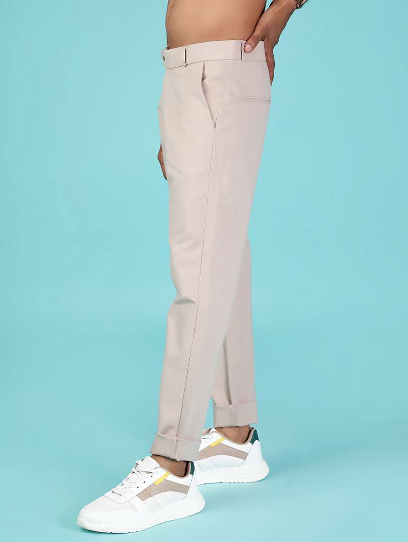 men solid mid rise casual chinos - 21987888 -  Standard Image - 1