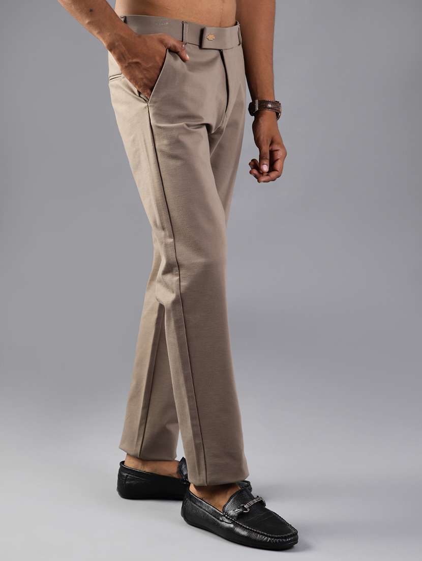 men solid mid rise casual chinos - 21987889 -  Standard Image - 1