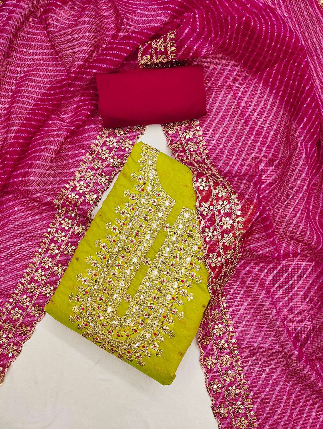 women self design embroidered unstitched suit set - 21988009 -  Standard Image - 1