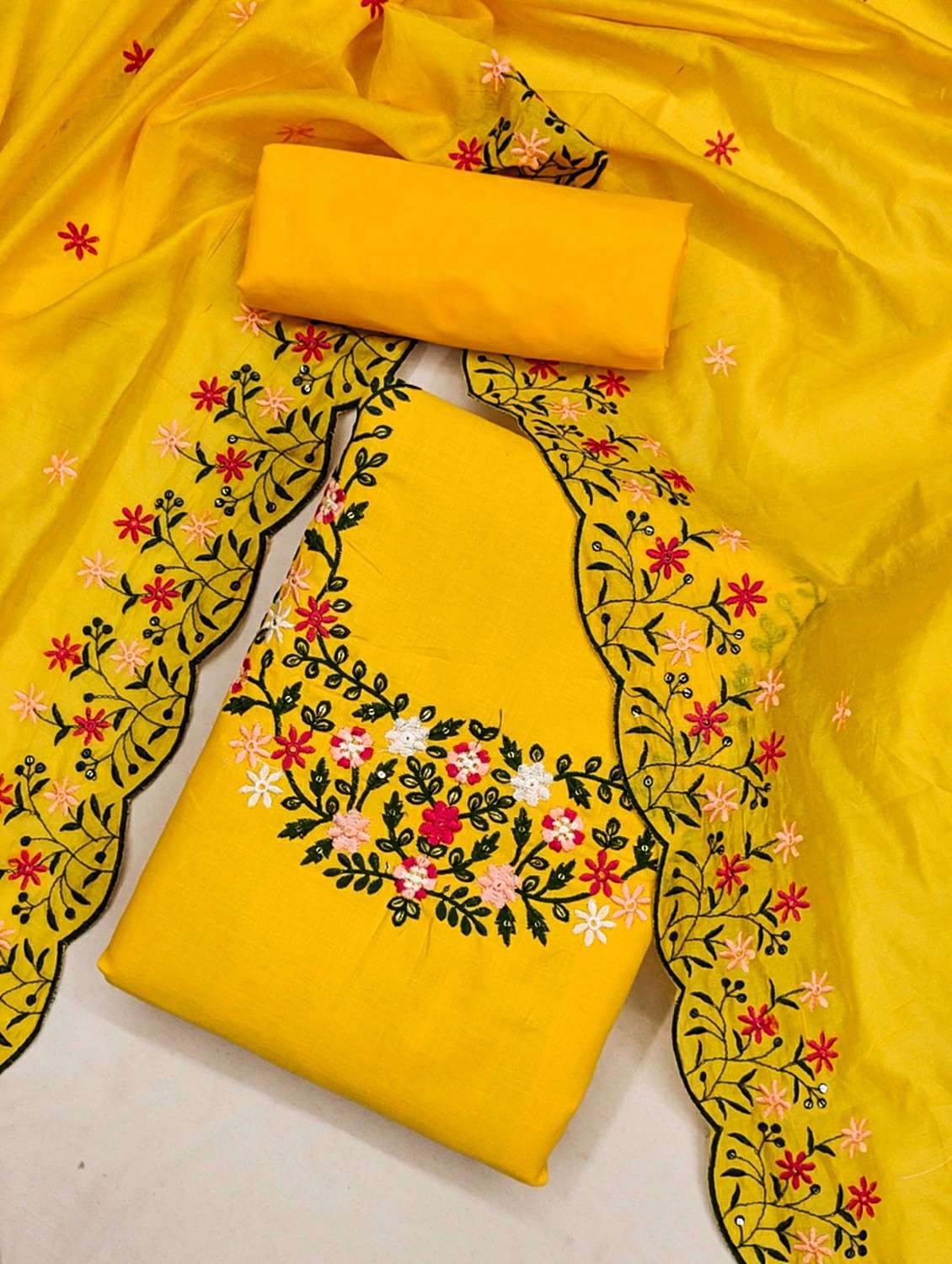 women floral embroidered unstitched suit set - 21988052 - Standard Image - 1