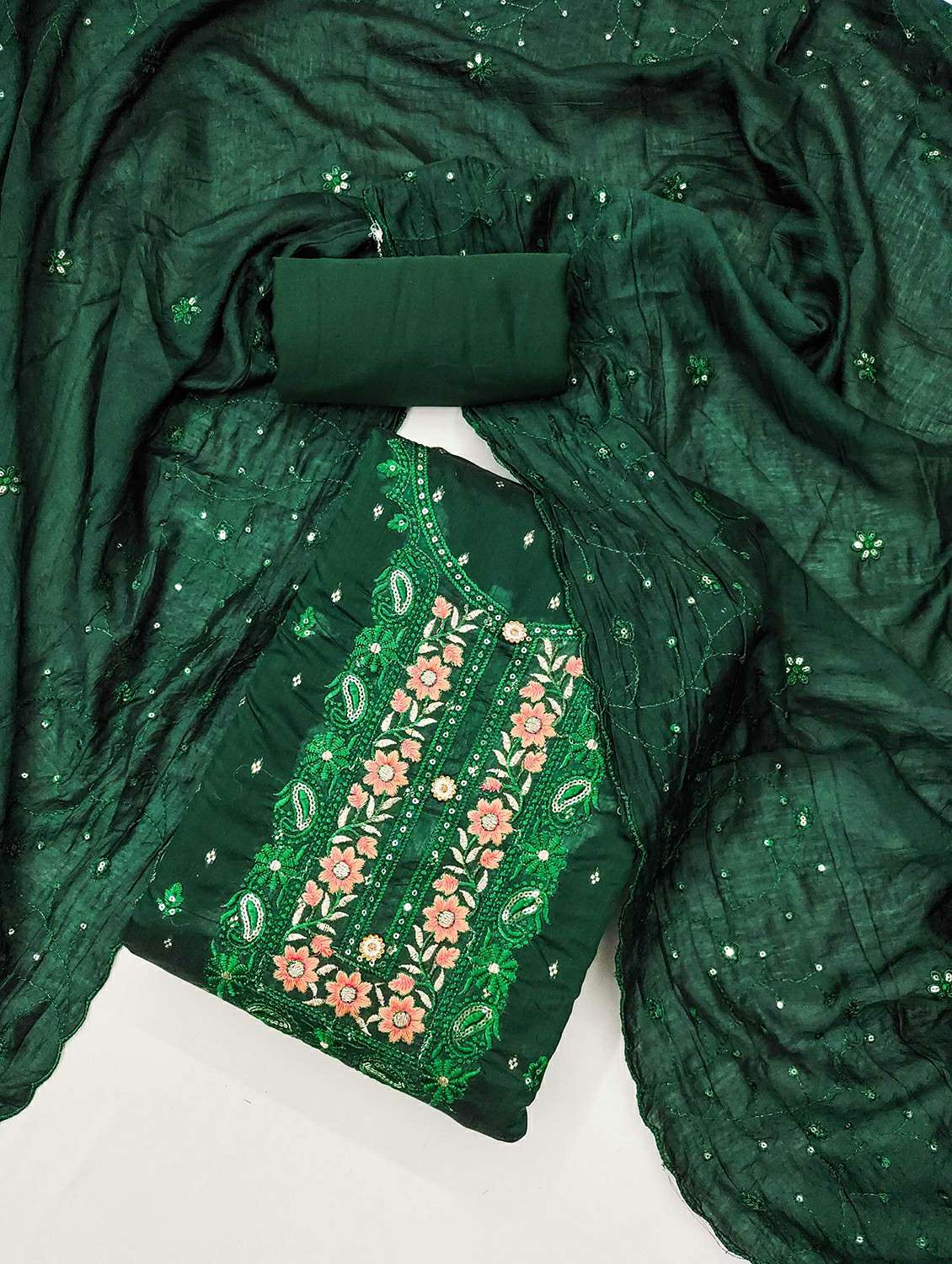 women self design embroidered unstitched suit set - 21988166 -  Standard Image - 1