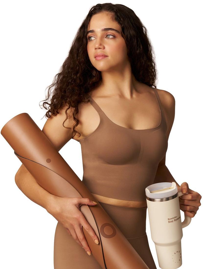 women brown solid sports bra - 21988248 -  Standard Image - 1