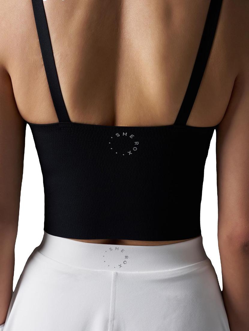 women black solid sports bra - 21988249 - Standard Image - 1