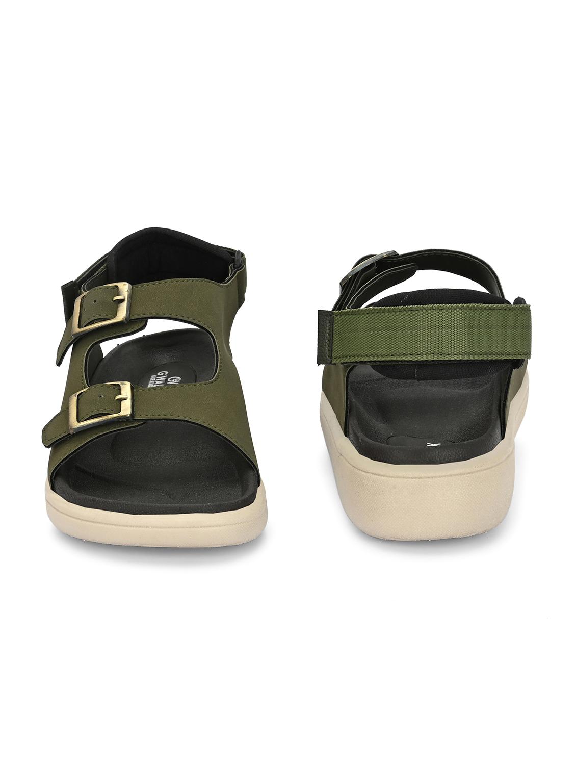 men olive back strap sandal - 21988262 - Standard Image - 4