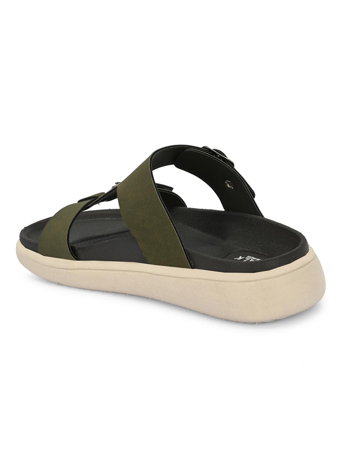 men olive slip on sandal - 21988263 - Standard Image - 4