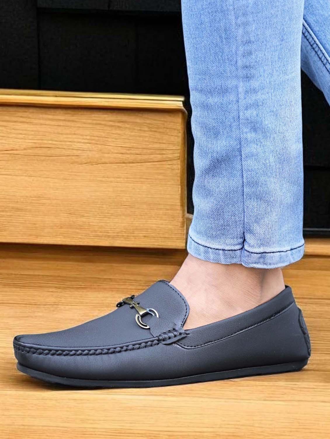 men black slip on horsebit loafer - 21988271 -  Standard Image - 1