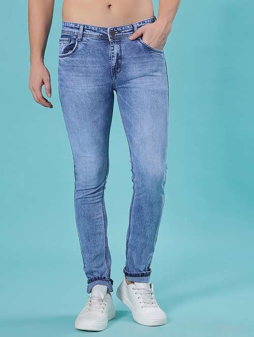 men washed mid rise full length jean - 21988464 - Standard Image - 0