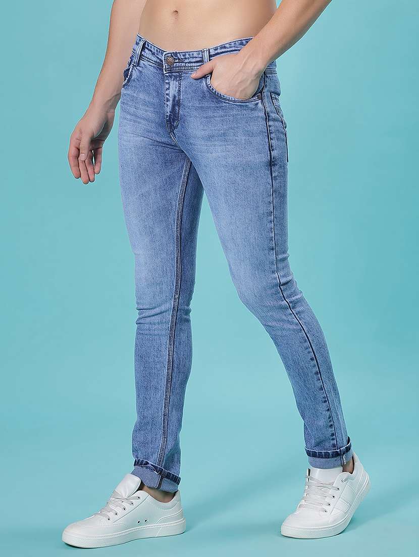 men washed mid rise full length jean - 21988464 - Standard Image - 1