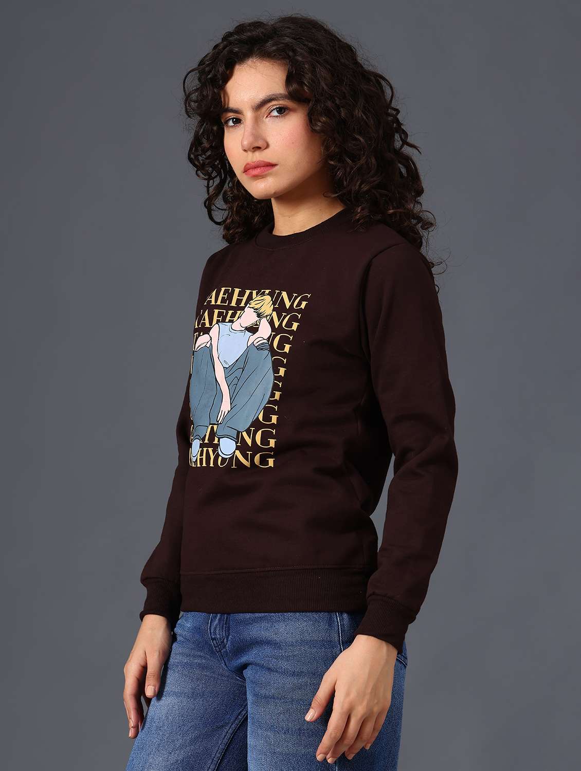 women printed long sleeve sweatshirt - 21988559 -  Standard Image - 6