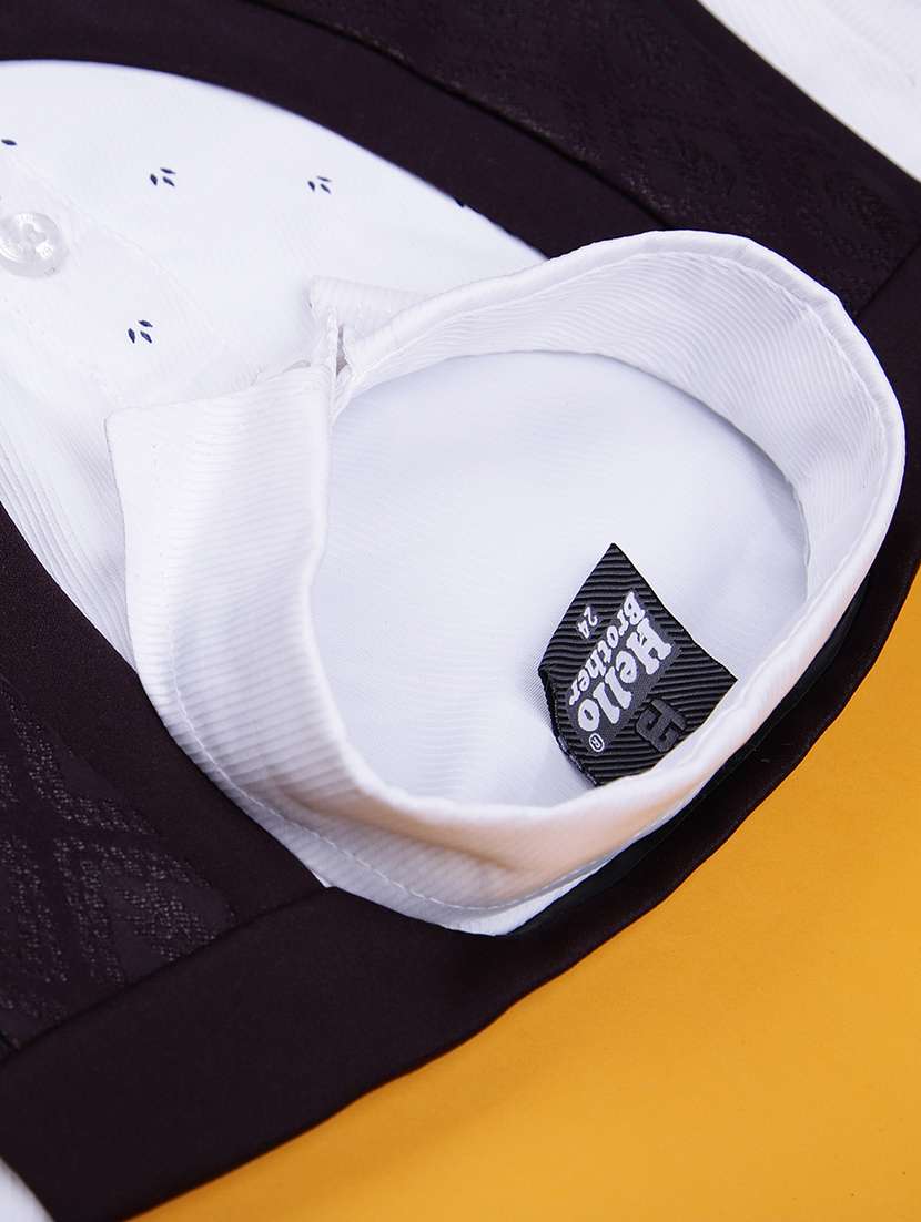 boys self design trouser & shirt with waist coat set - 21988583 -  Standard Image - 4