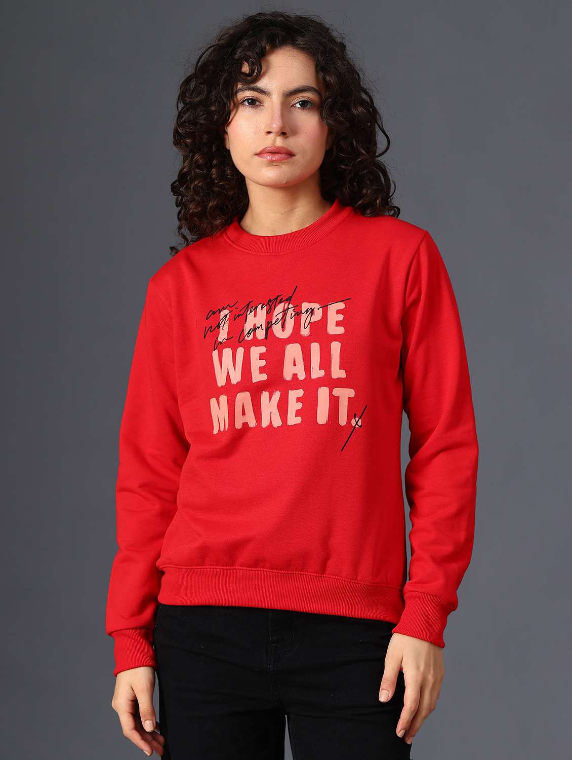 women printed long sleeve sweatshirt - 21988614 -  Standard Image - 1